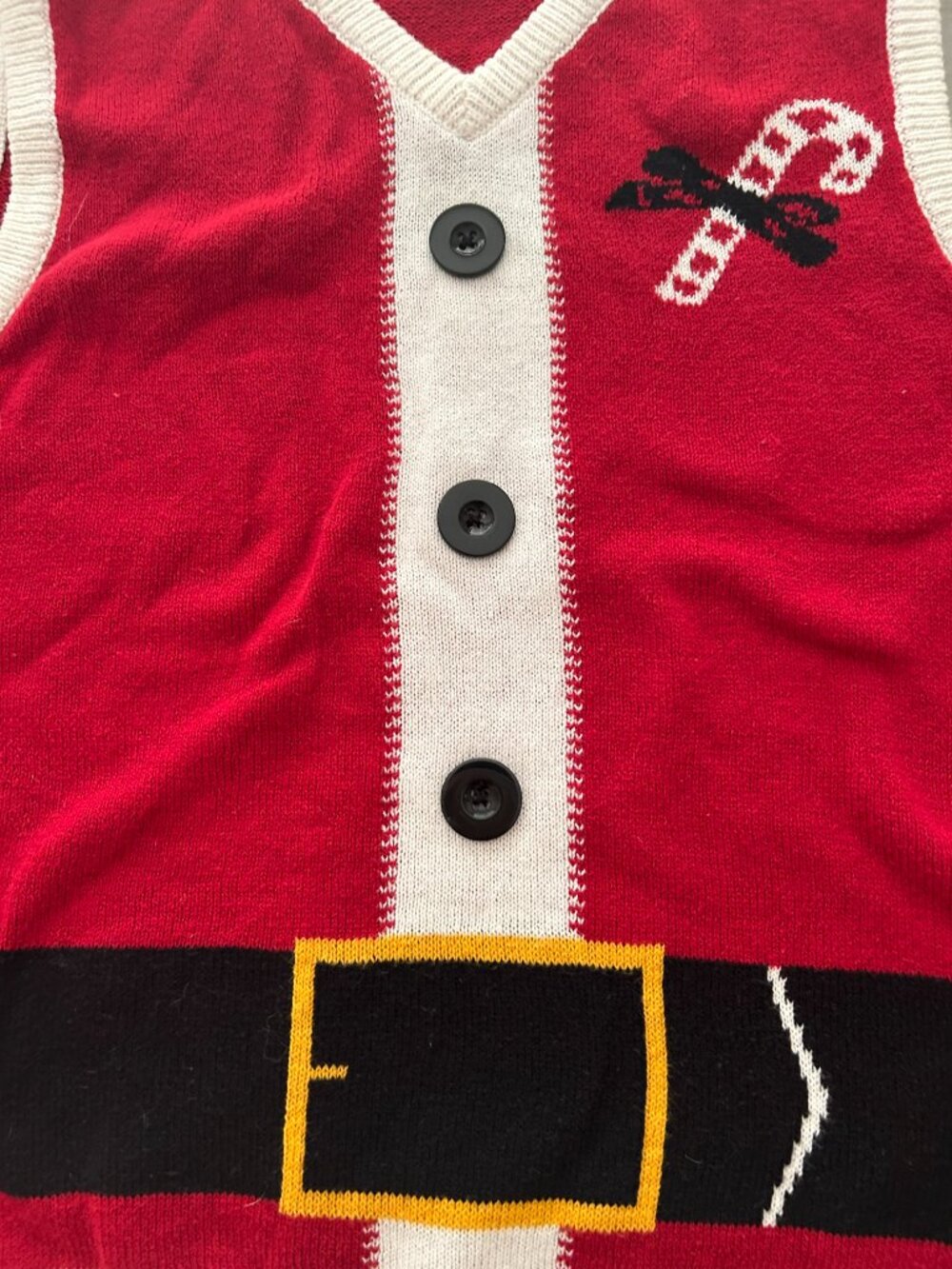 Santa Ugly Christmas Sweater Vest Women Size Small Tacky Christmas Santa Costume - Picture 4 of 11